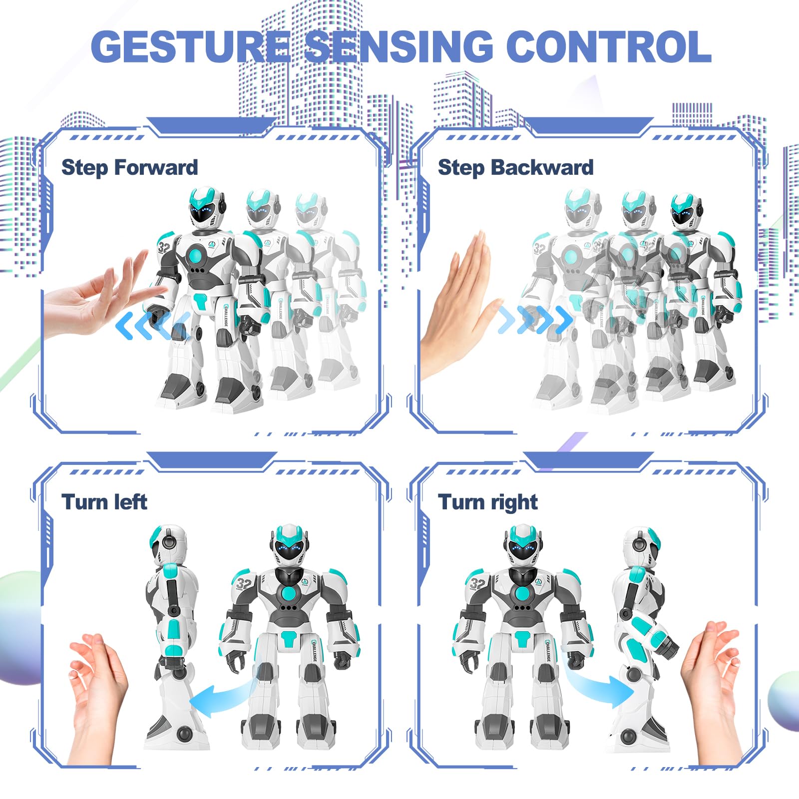 Zreswap dancing robot performing choreographed moves.