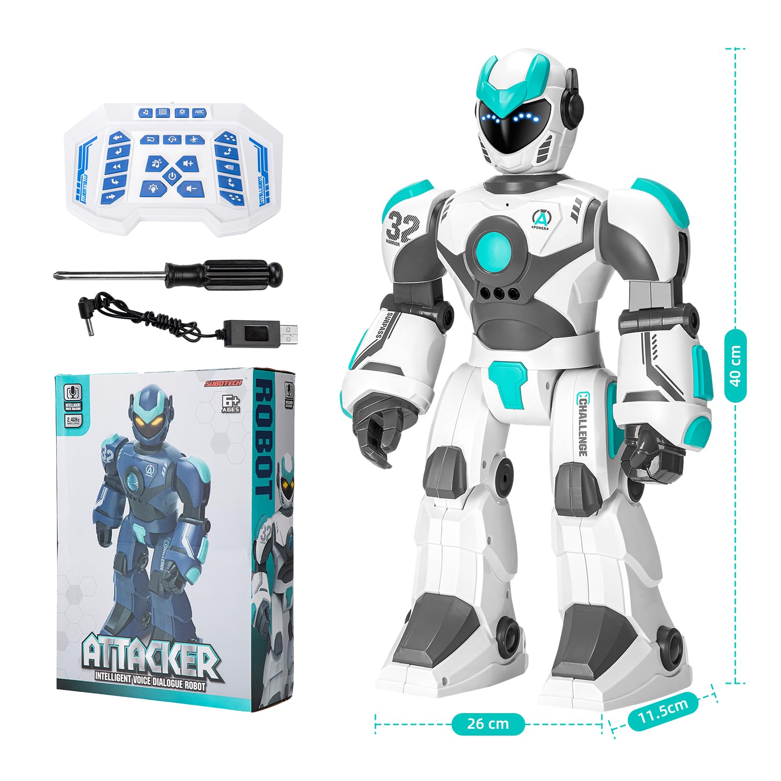 Zreswap durable ABS robot with long-lasting battery.