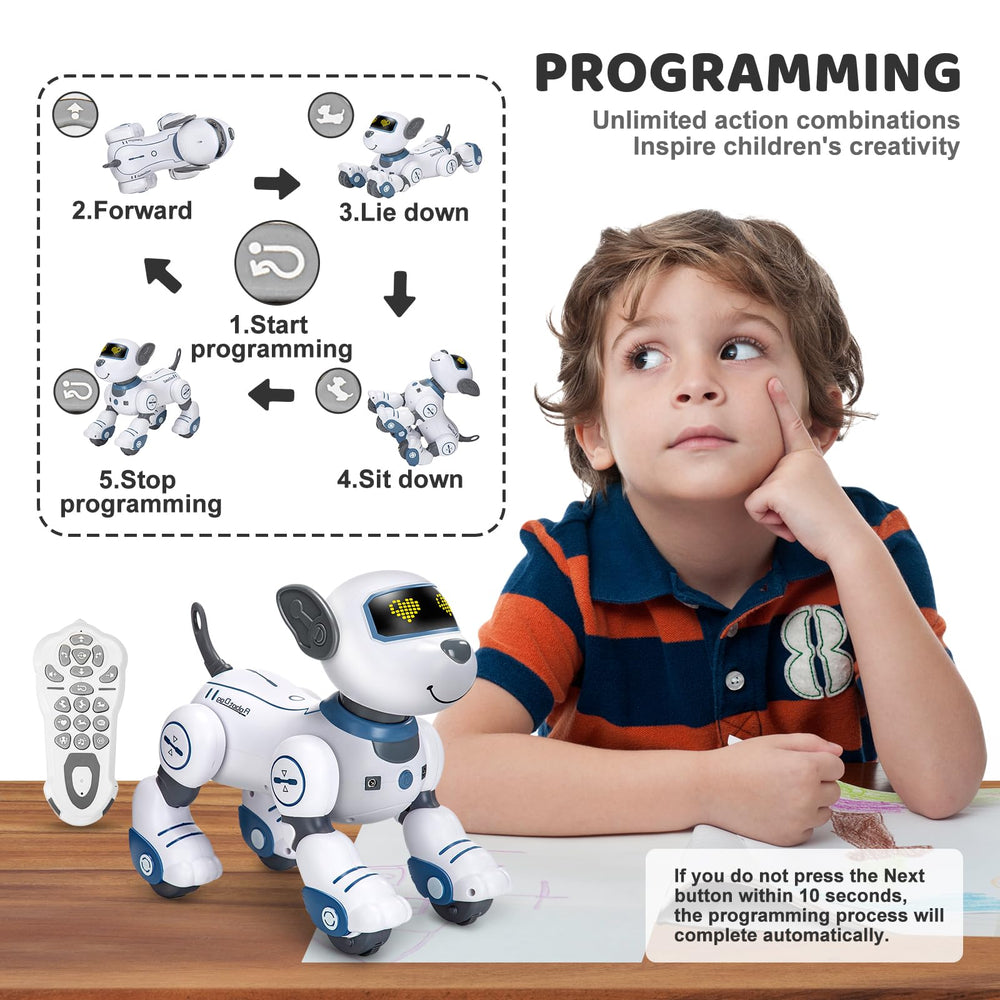 Zreswap robot dog singing performance for entertaining learning moments.