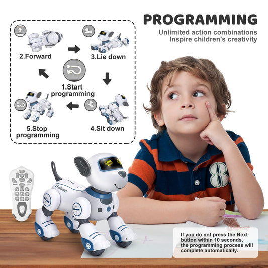 Zreswap robot dog singing performance for entertaining learning moments.