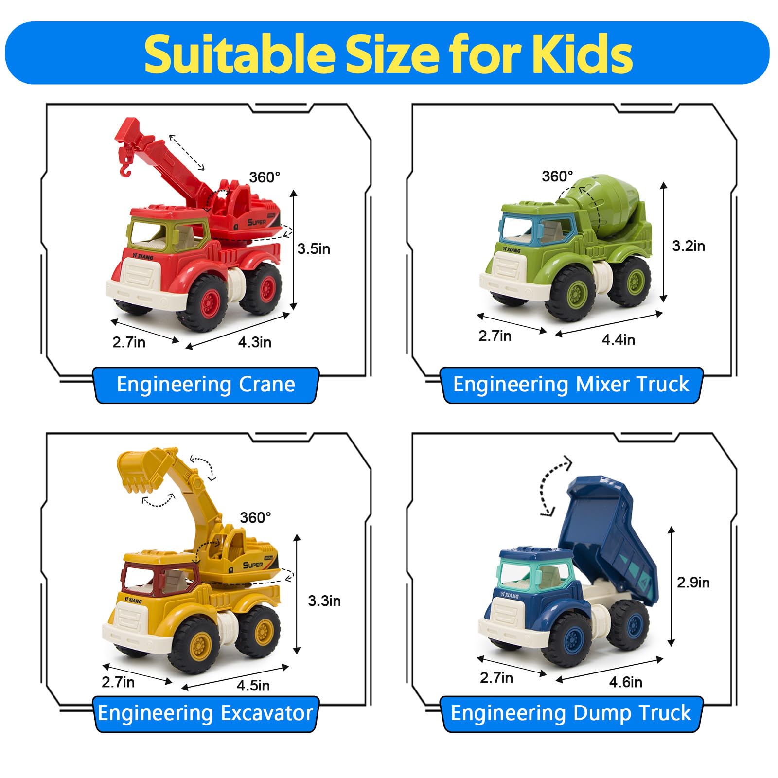 ZROPAW construction toy crane – movable boom encourages fine motor exploration.