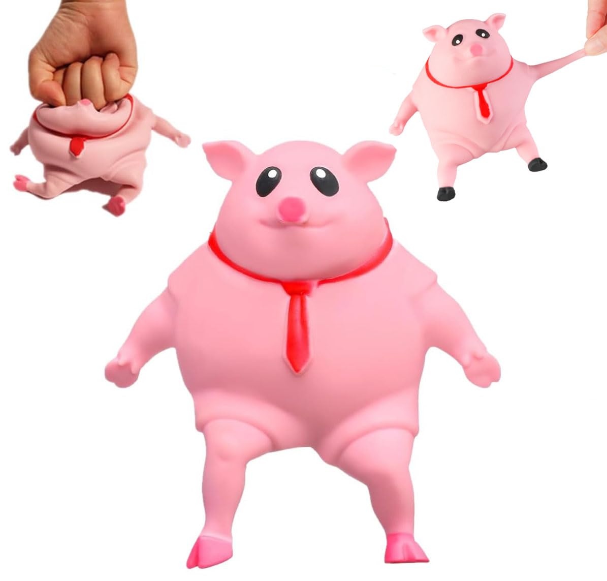 ZRW Indestructible Pig squishy toy, front view, soothing stress relief for work and study
