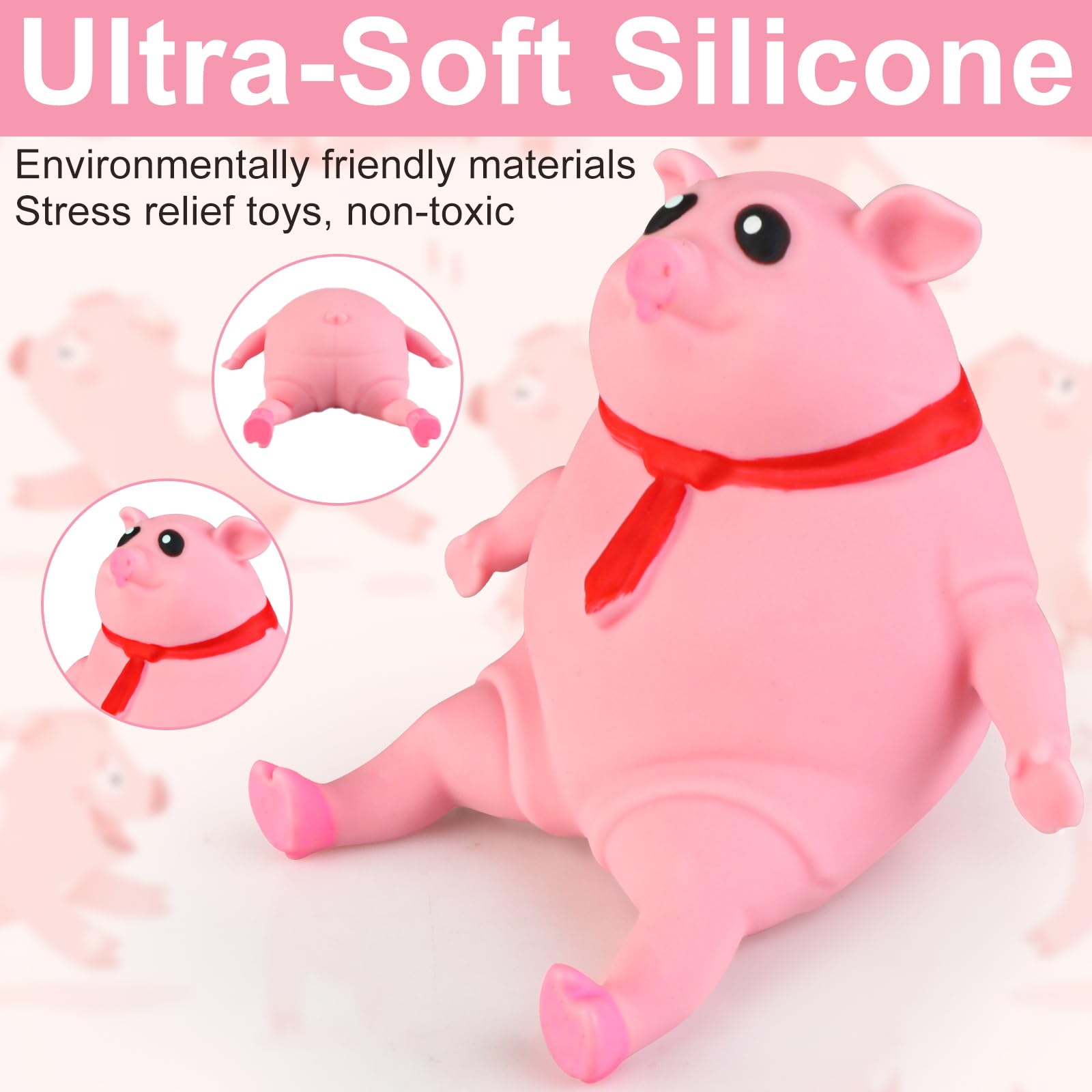 ZRW Indestructible Pig stretching action, promotes focus and calm during tasks