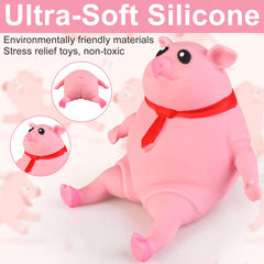 ZRW Indestructible Pig stretching action, promotes focus and calm during tasks