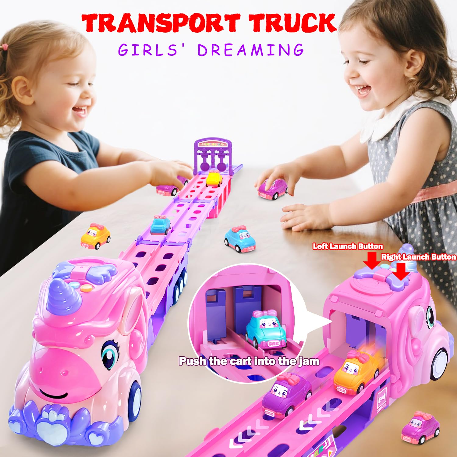 ZSHKG unicorn truck horn sounds and gentle lights spark sensory play