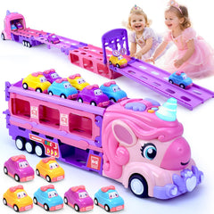 ZSHKG unicorn truck with foldable track for easy two-player racing