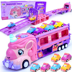 ZSHKG unicorn truck foldable transport with lights for imaginative play