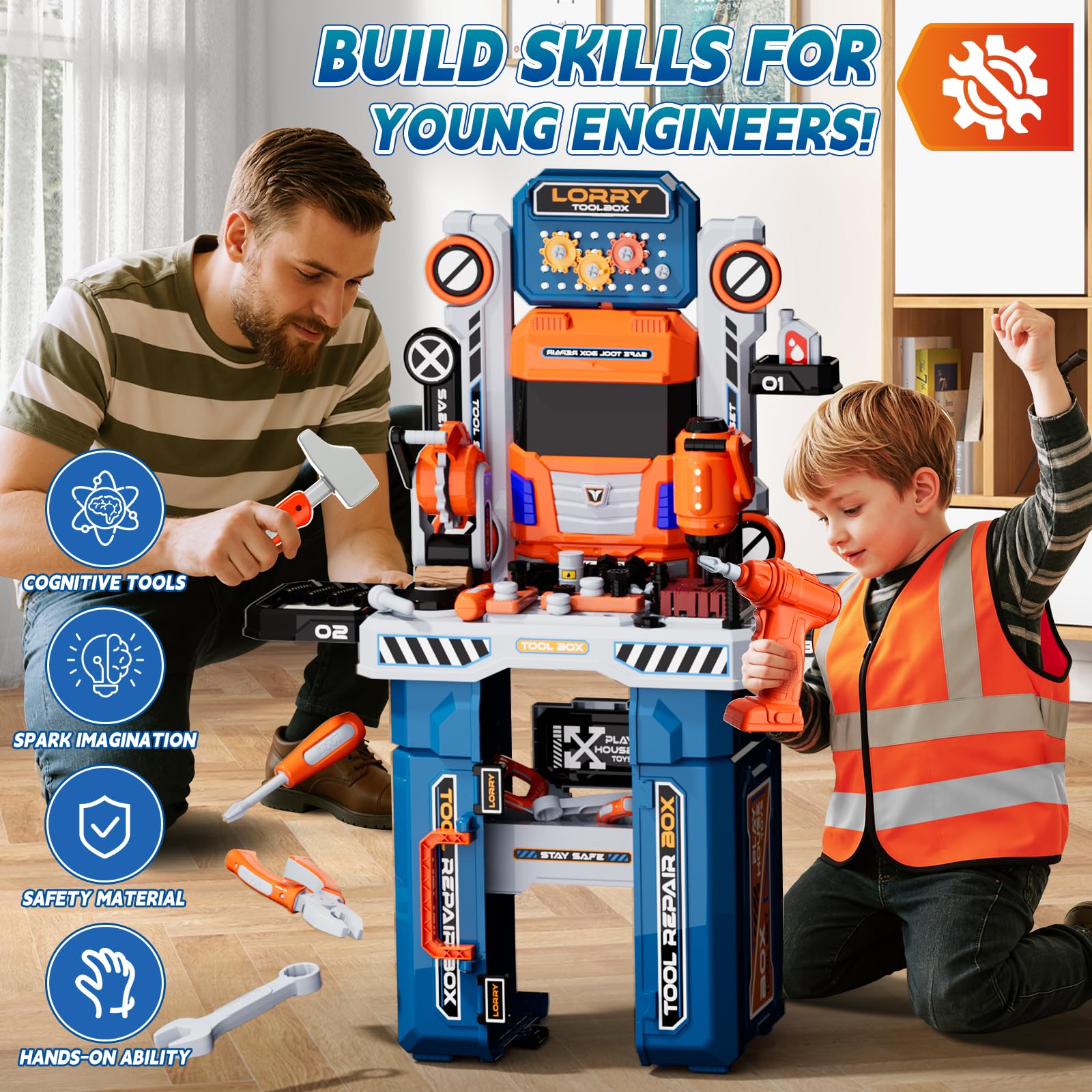 Zsinb electric drill toy powers engaging, safe construction play for kids.