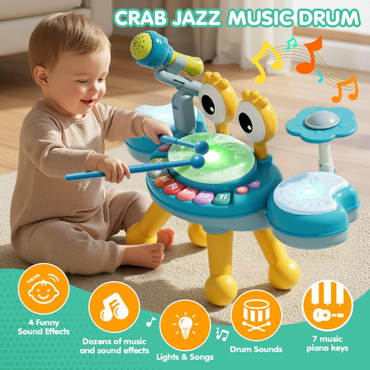 Zsinb drum set shows a cymbal for varied percussion and creative music sessions.