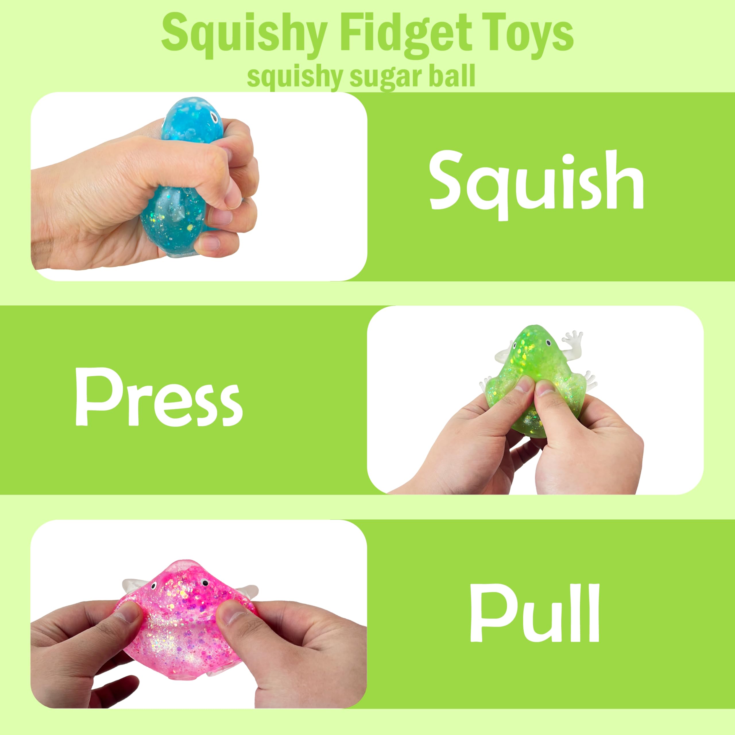 ZTATU frog squishy texture close-up showing slow-rise rebound and durability for daily play.