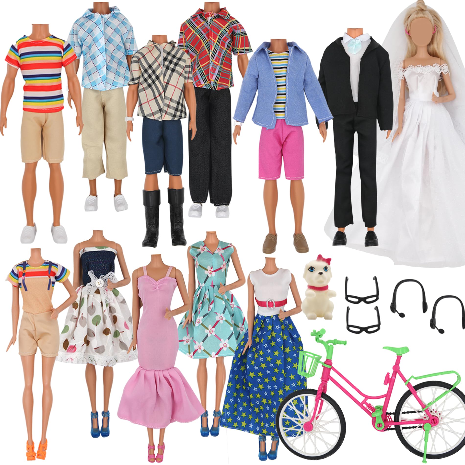 ztweden 33pc doll clothes set for 12-inch dolls boosts imaginative play