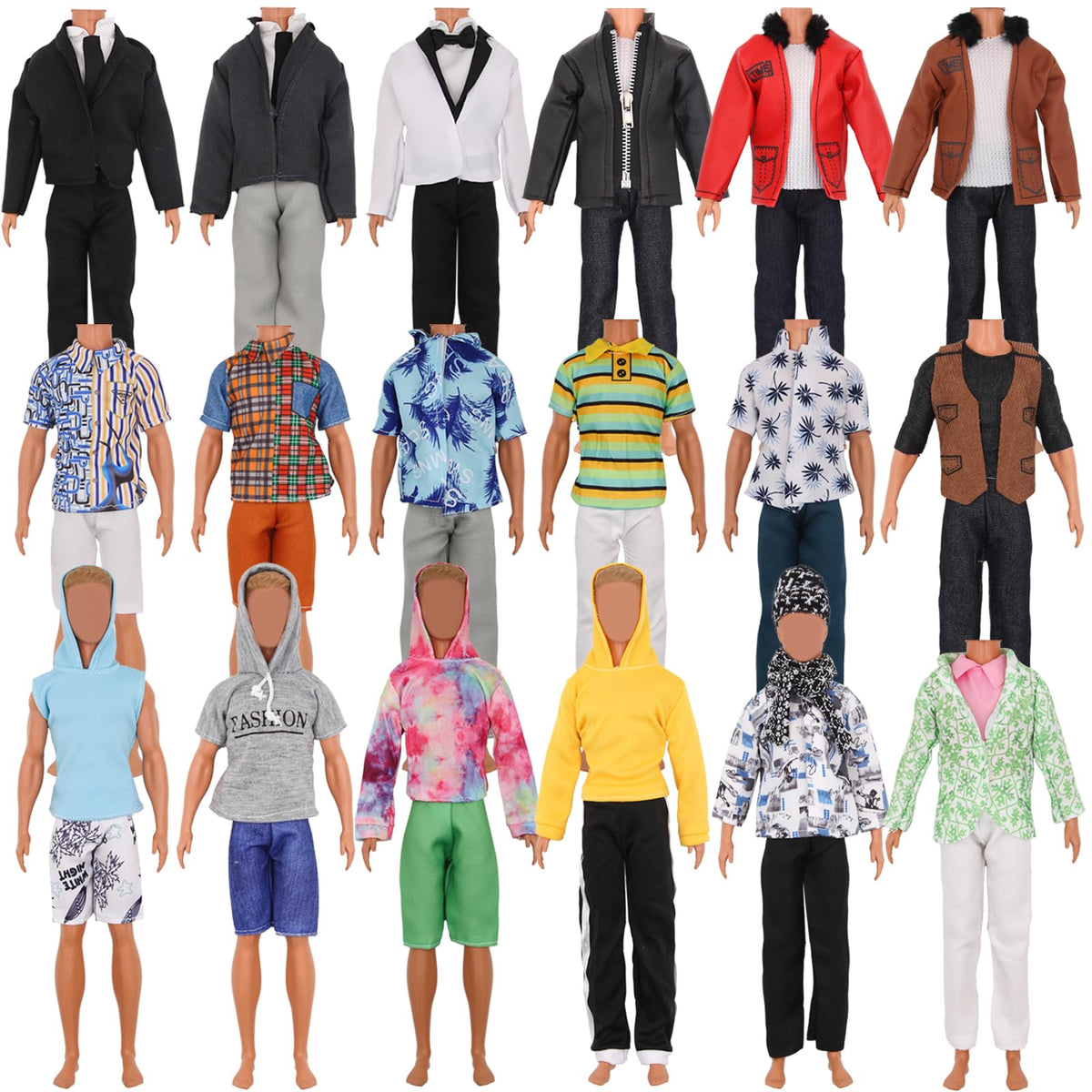 ZTWEDEN leather jacket set for 12-inch boy dolls, for stylish imaginative play.