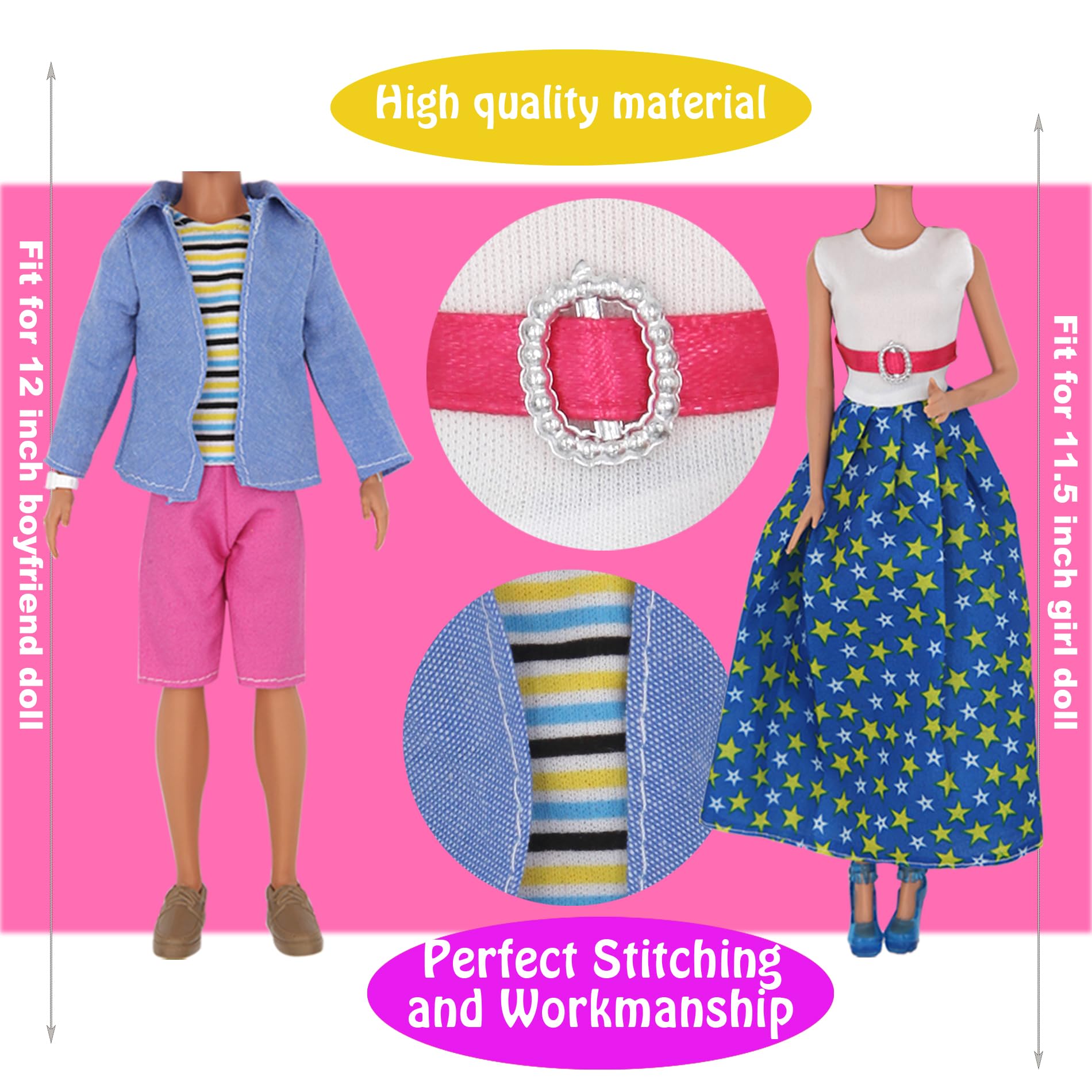 ztweden premium fabric doll clothes silk and lace details