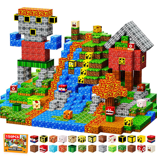 ZUBARR 150pcs magnetic blocks collection for creative building and learning.