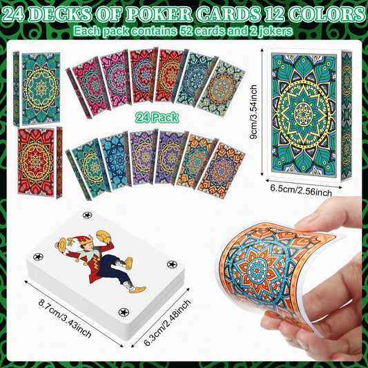 Zubebe 12-color mandala backs for varied game nights.