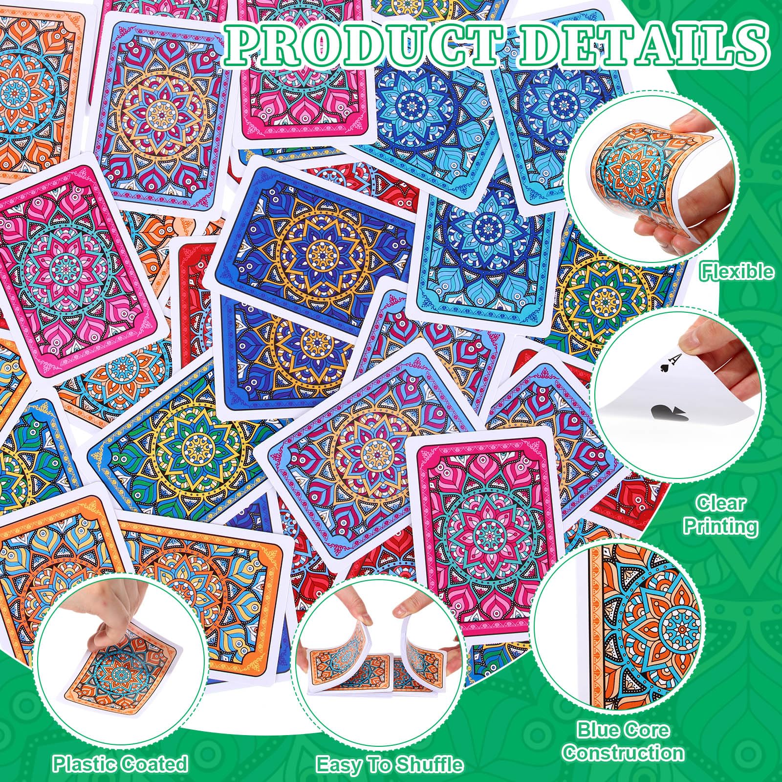 Zubebe standard size playing cards for easy handling.