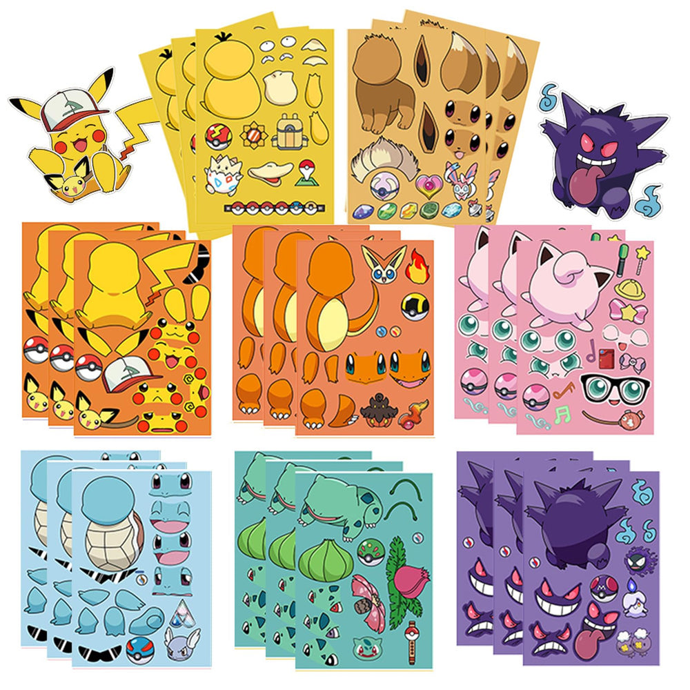 ZUIYIJIANGNAN cute monster stickers sheet 1, ideal for water bottles and laptops.