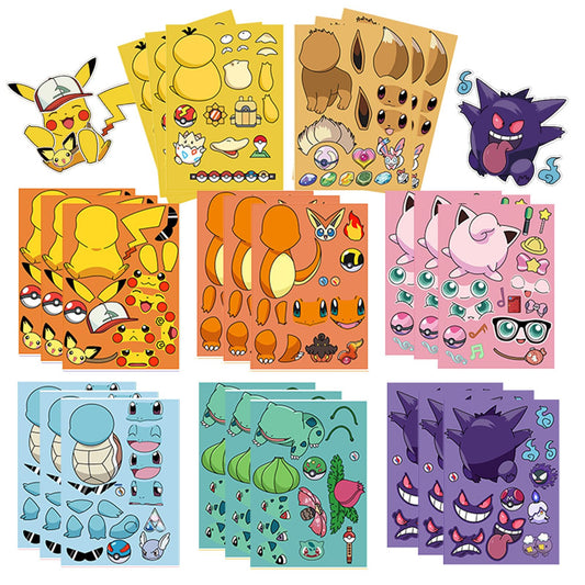 ZUIYIJIANGNAN cute monster stickers sheet 1, ideal for water bottles and laptops.