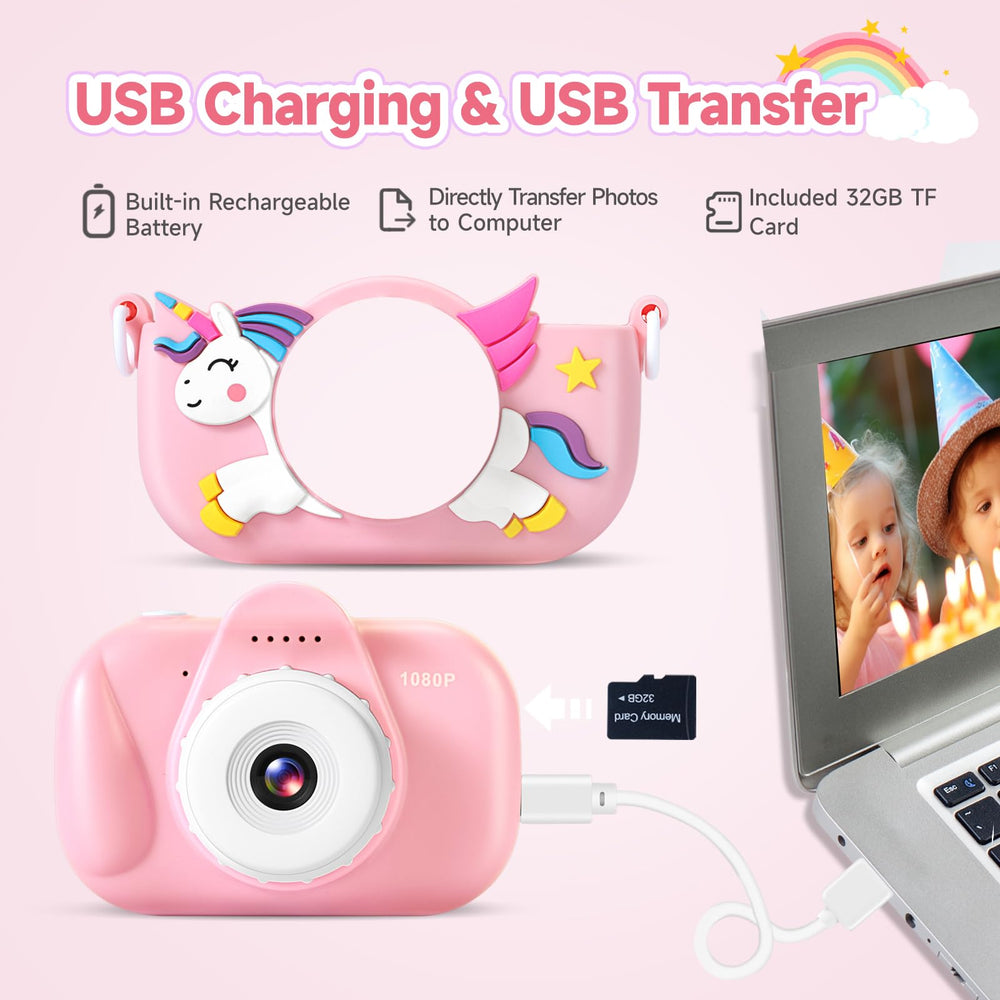 ZUODUN Kids Camera includes a 32GB SD card for instant storage.
