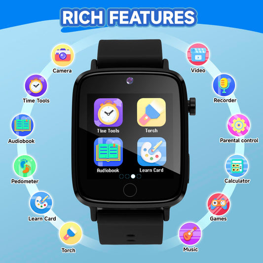 ZUODUN Kids Watch with 26 games fosters logical thinking during playtime.