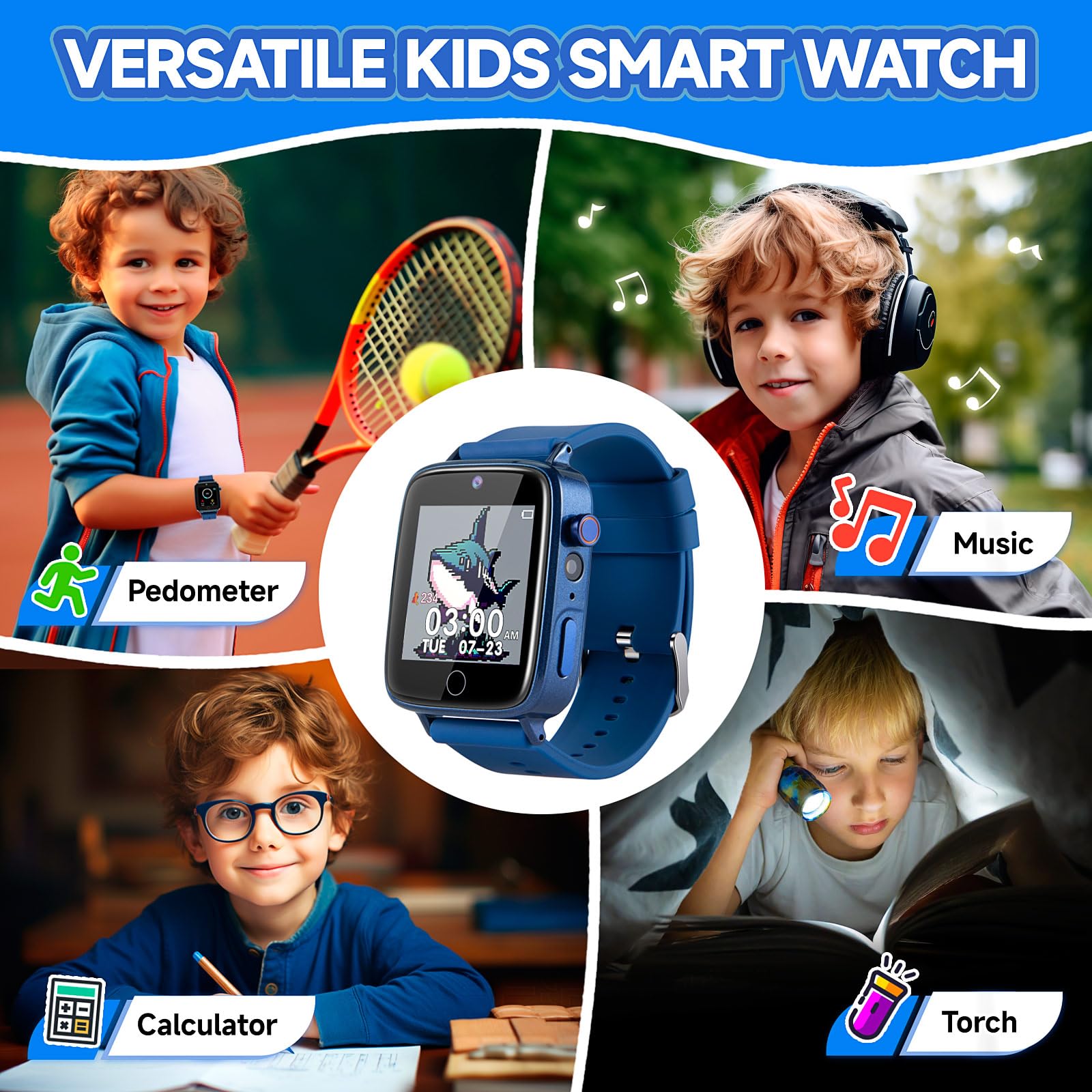 ZUODUN Kids Watch learning cards and audiobooks support at-home education.