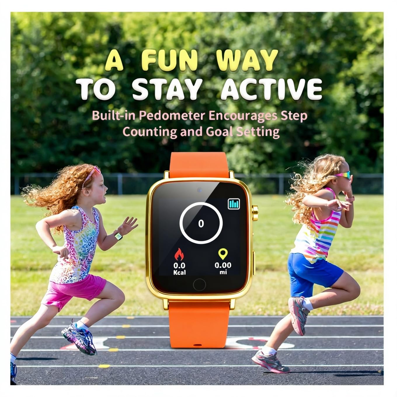 ZUODUN orange kids watch flashlight: handy for dim rooms and reading at night.