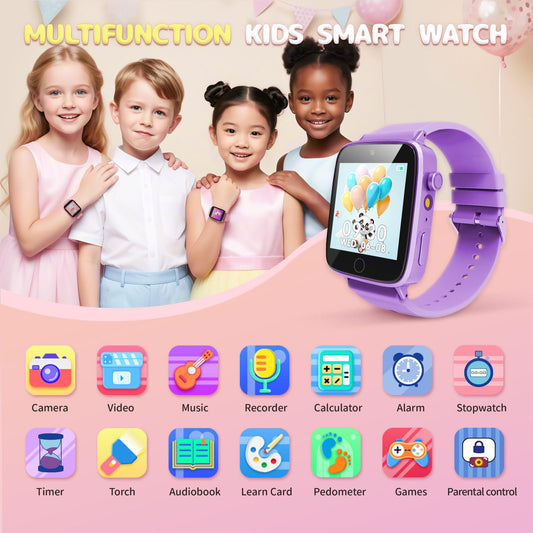 ZUODUN Kids Watch photo stories with stickers for personalized wallpapers.