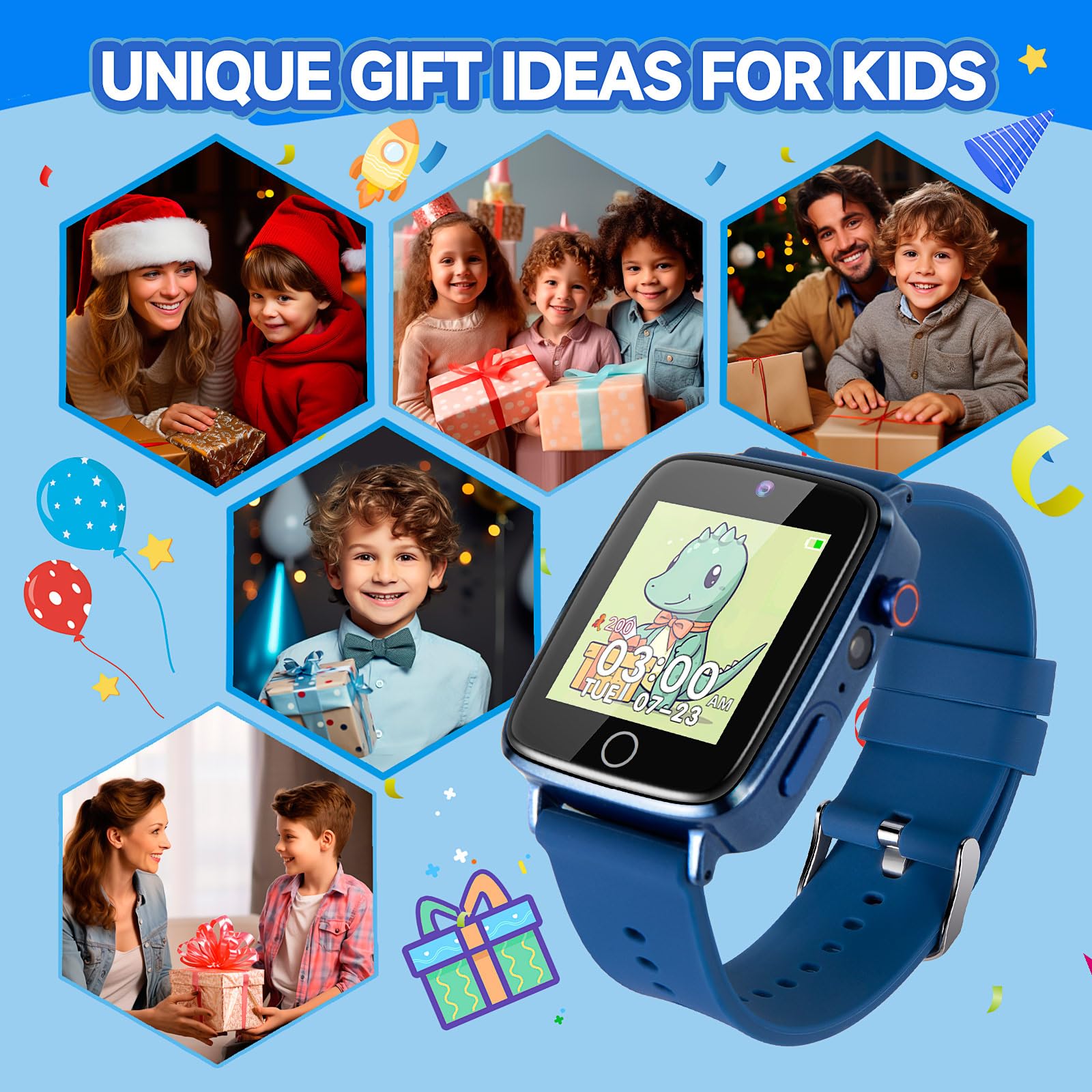 ZUODUN Kids Watch rechargeable battery supports long, uninterrupted sessions.