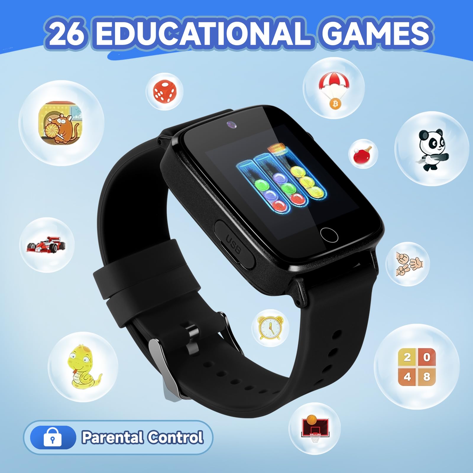 ZUODUN Kids Watch touch screen supports easy navigation for small hands.