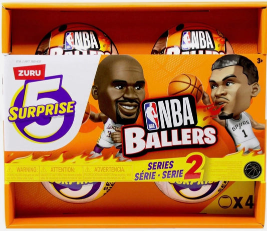 ZURU 5 Surprise NBA Ballers Series 2 figure with poster and mini basketball for display and collection