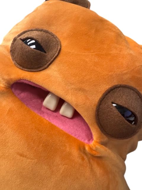 ZURU Bigg Fuggs Rabid Rabbit orange closeup shows expressive features.