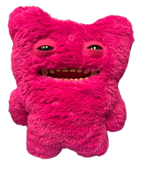 ZURU Fuggler Bigg Fuggs Mr Buttons Pink front view shows plush softness and bold design