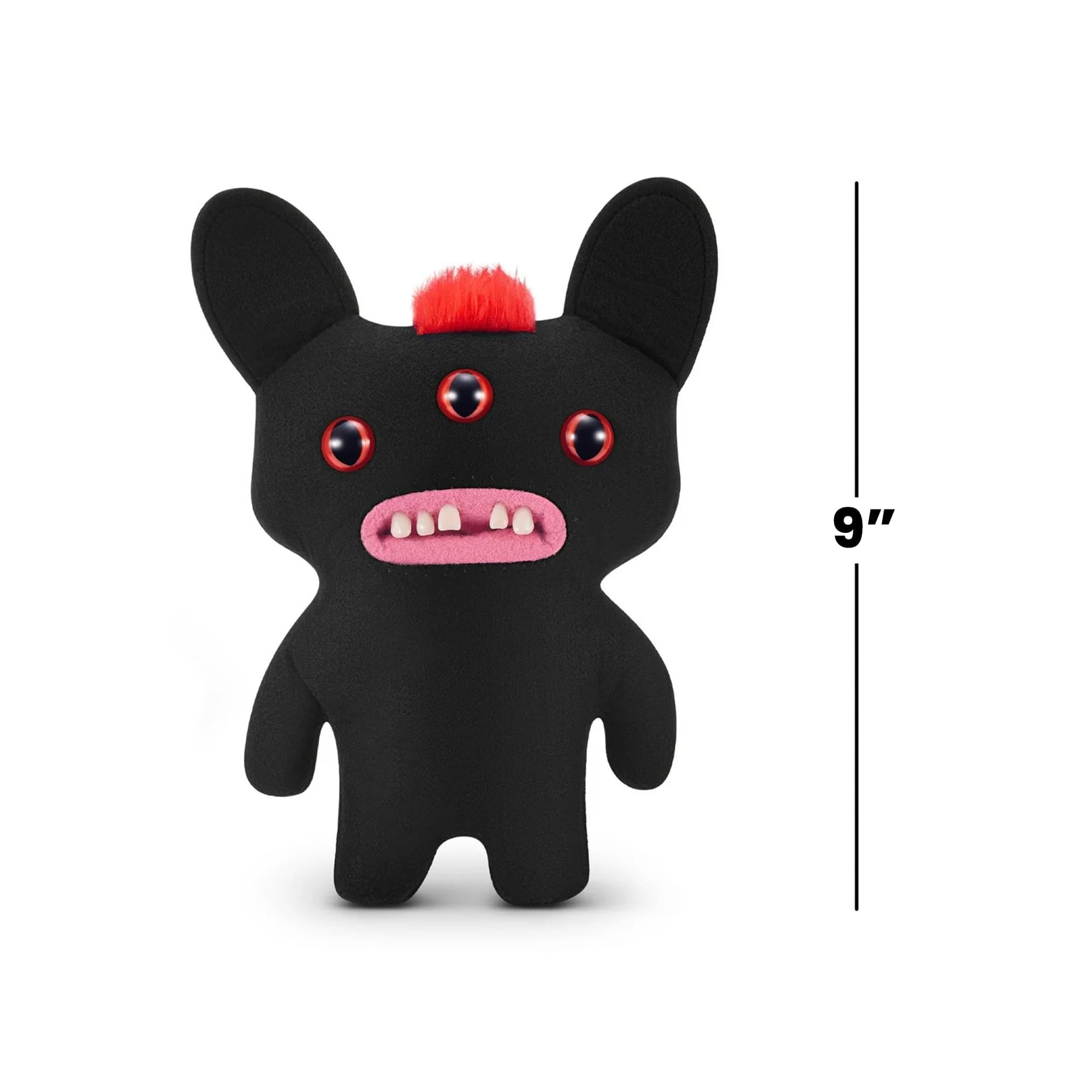 ZURU Fugglers Hairy Fuggs Reek-O black fur with red mohawk makes bold decor.