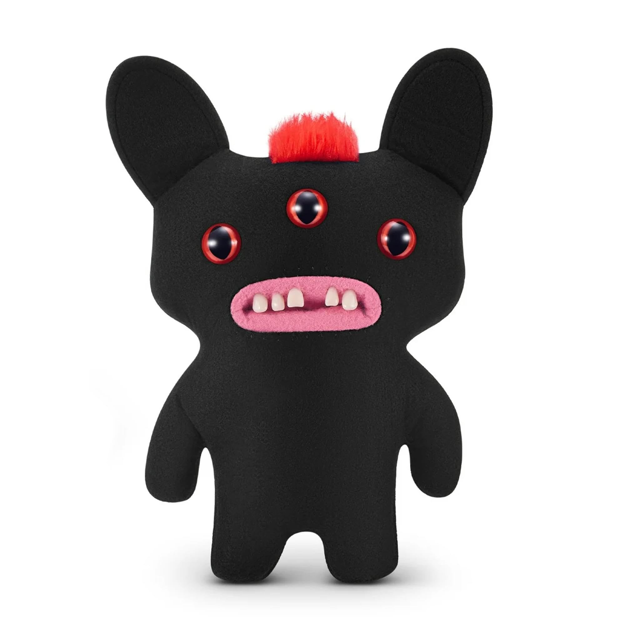ZURU Fugglers Hairy Fuggs Reek-O side profile highlights black fur and gravity-defying mohawk.