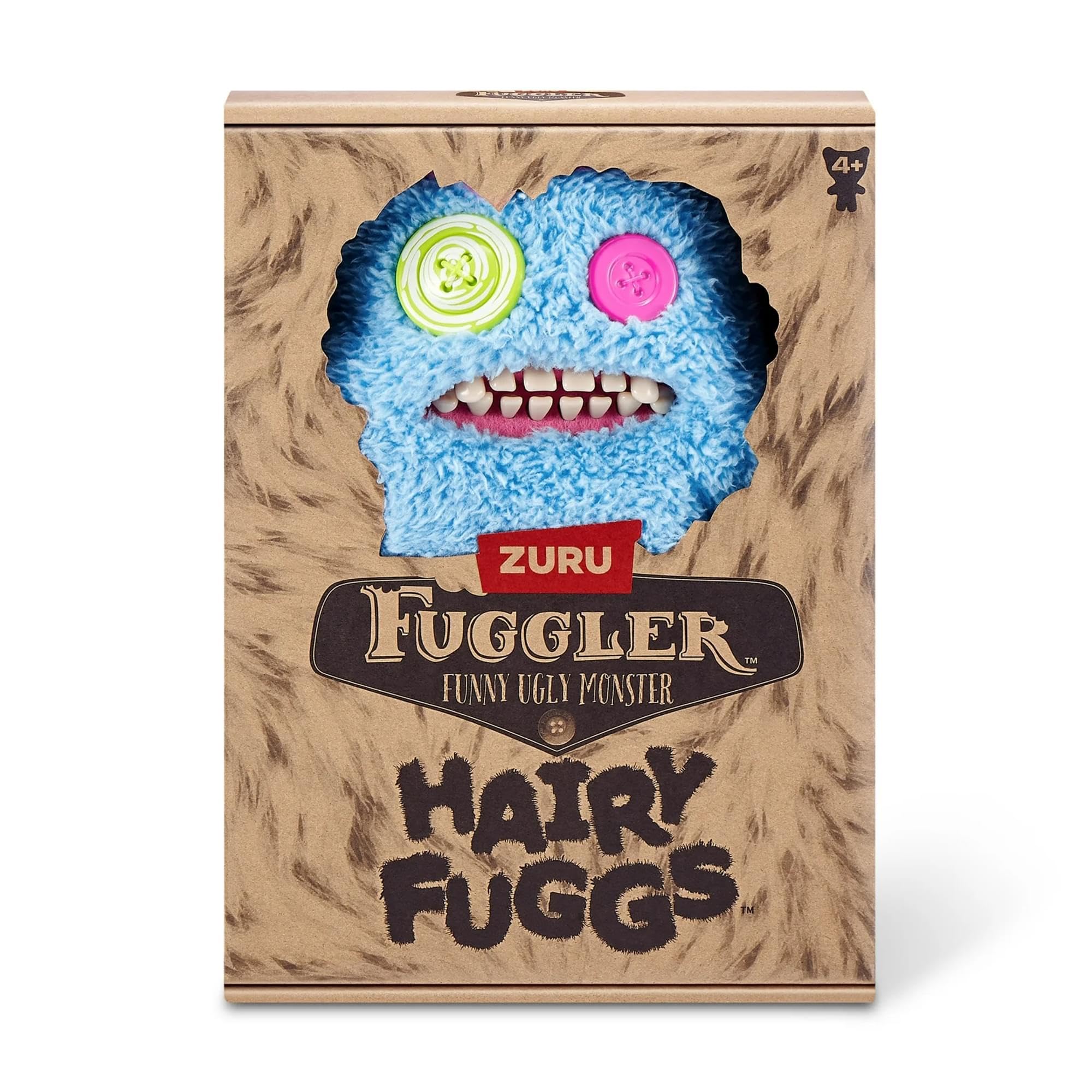ZURU Fugglers gravity-defying toupee detail adds quirky charm.