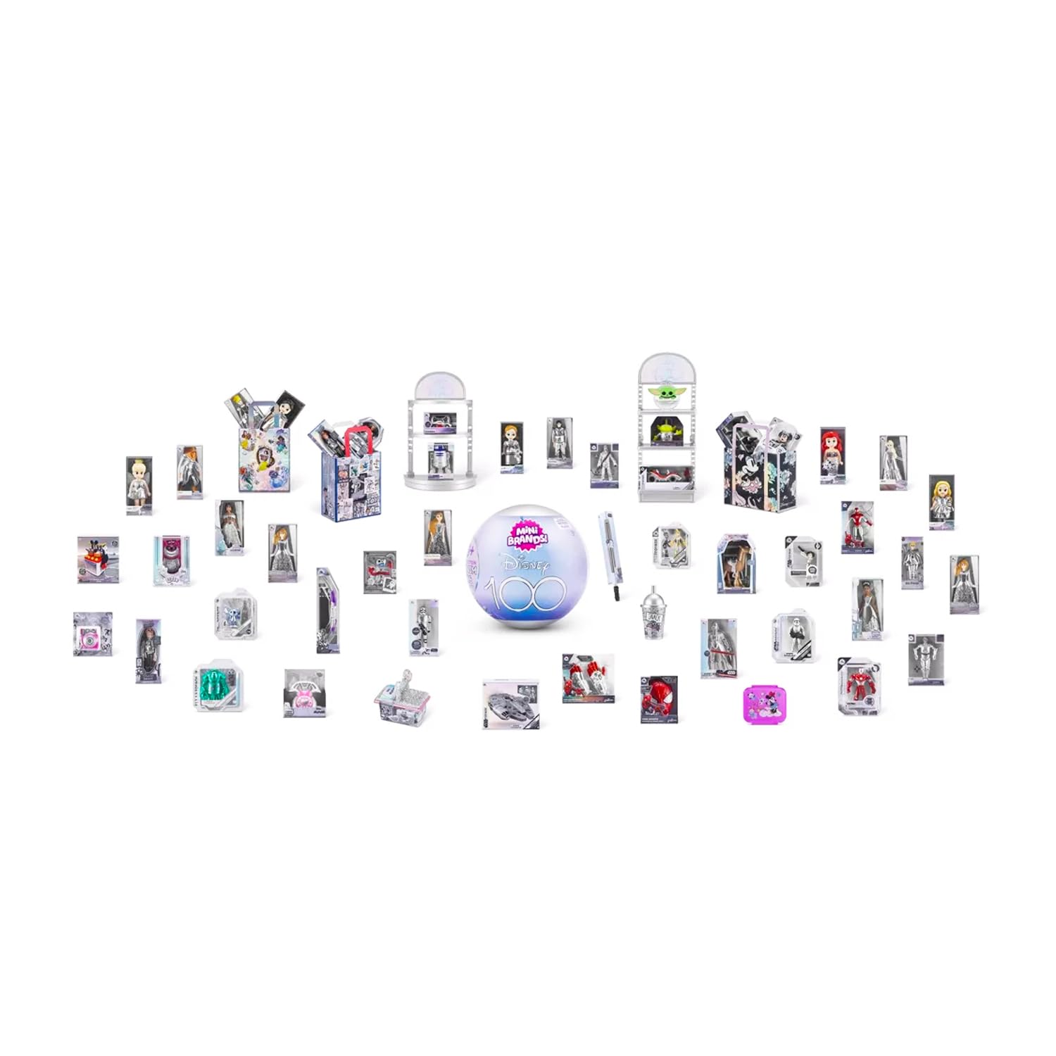 ZURU Mini Brands Disney 100 stickers included to boost gifting and display.