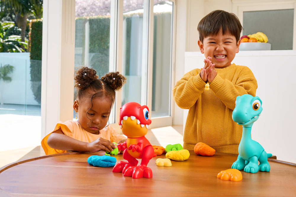 Sensory dough invites touching, squeezing, and experimenting.