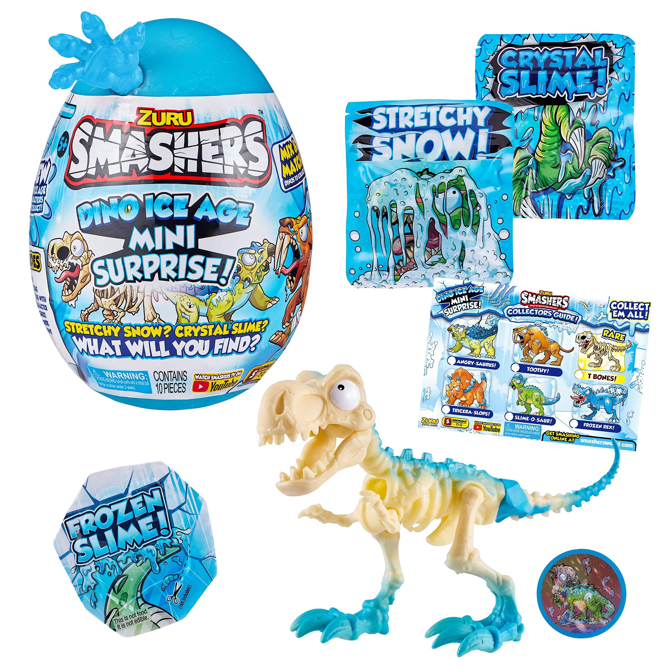 ZURU SMASHERS dino ice age t-rex skeleton: collect a rare skeleton piece for your display.