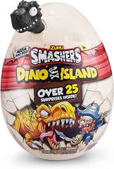 ZURU Smashers Dino Island Mega Egg opened to reveal 25 surprises for imaginative play.