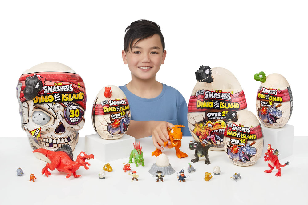 ZURU SMASHERS Dino Island Mini Egg pirate figurine included.