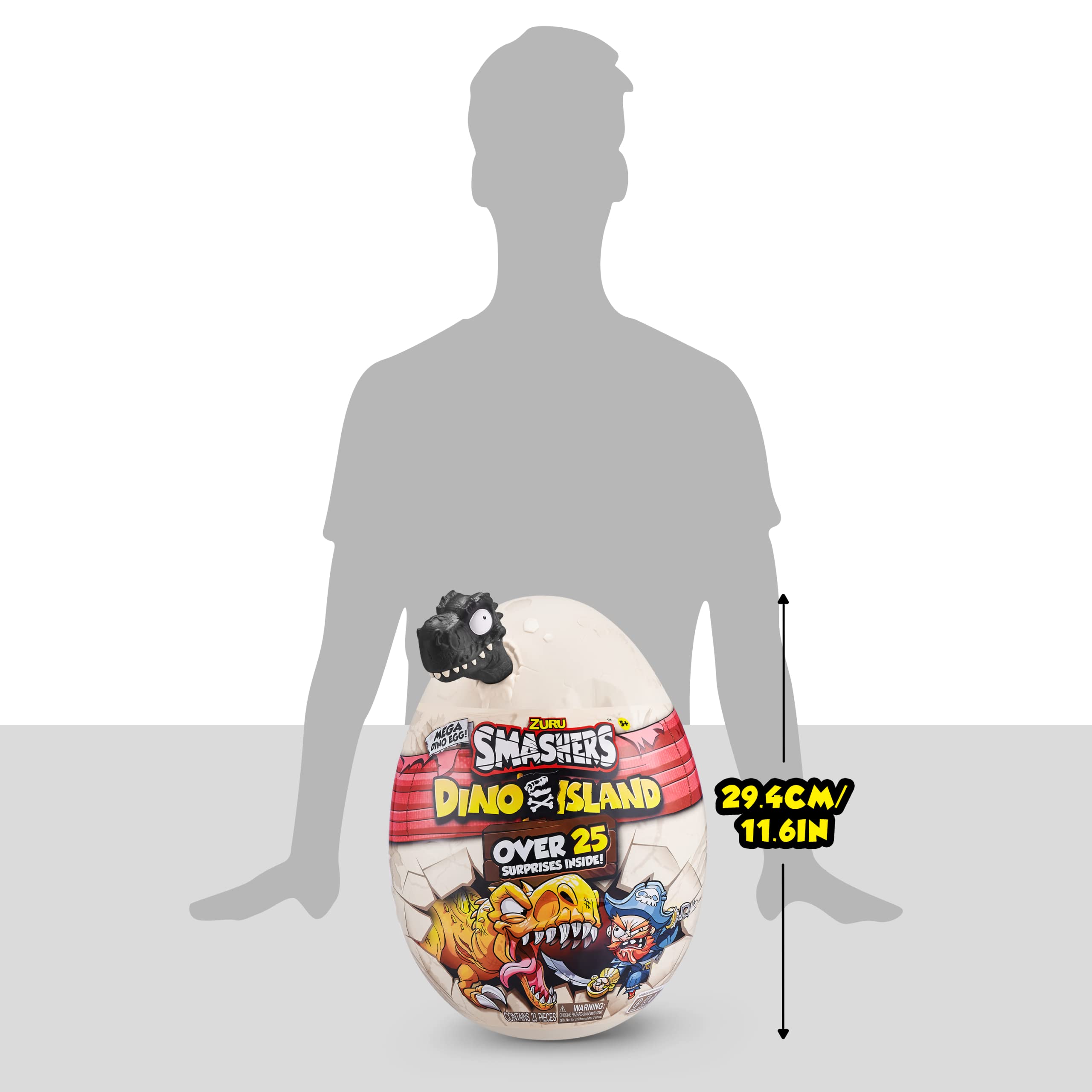 ZURU Smashers Dino Island slime, sand, and foam contents inspire tactile exploration.