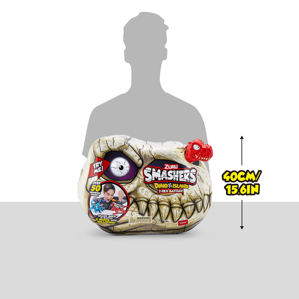 ZURU SMASHERS eyeball trigger creates lights and sounds for dramatic roars.