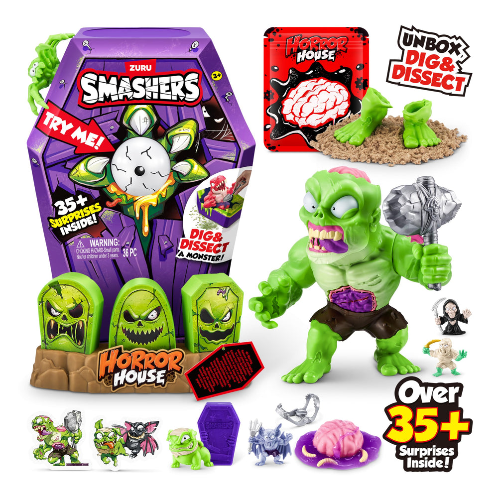 Brain and eye pieces ready to trigger monster activation in Smashers set