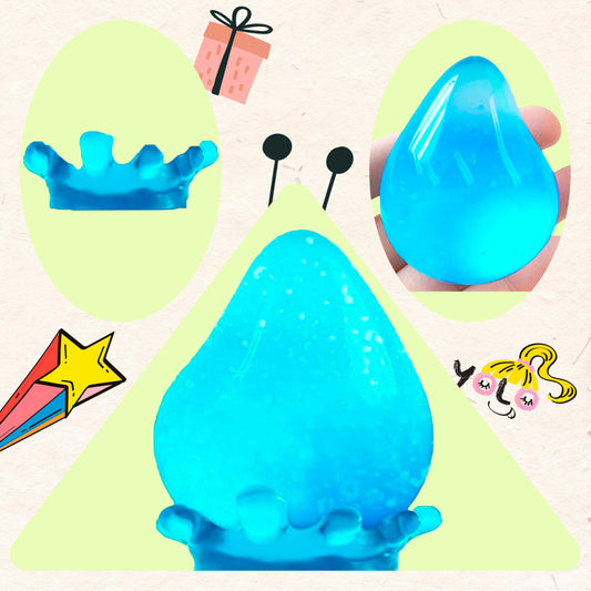 Zuvooi stress ball blue-pink promotes focus and stress relief at work or school.