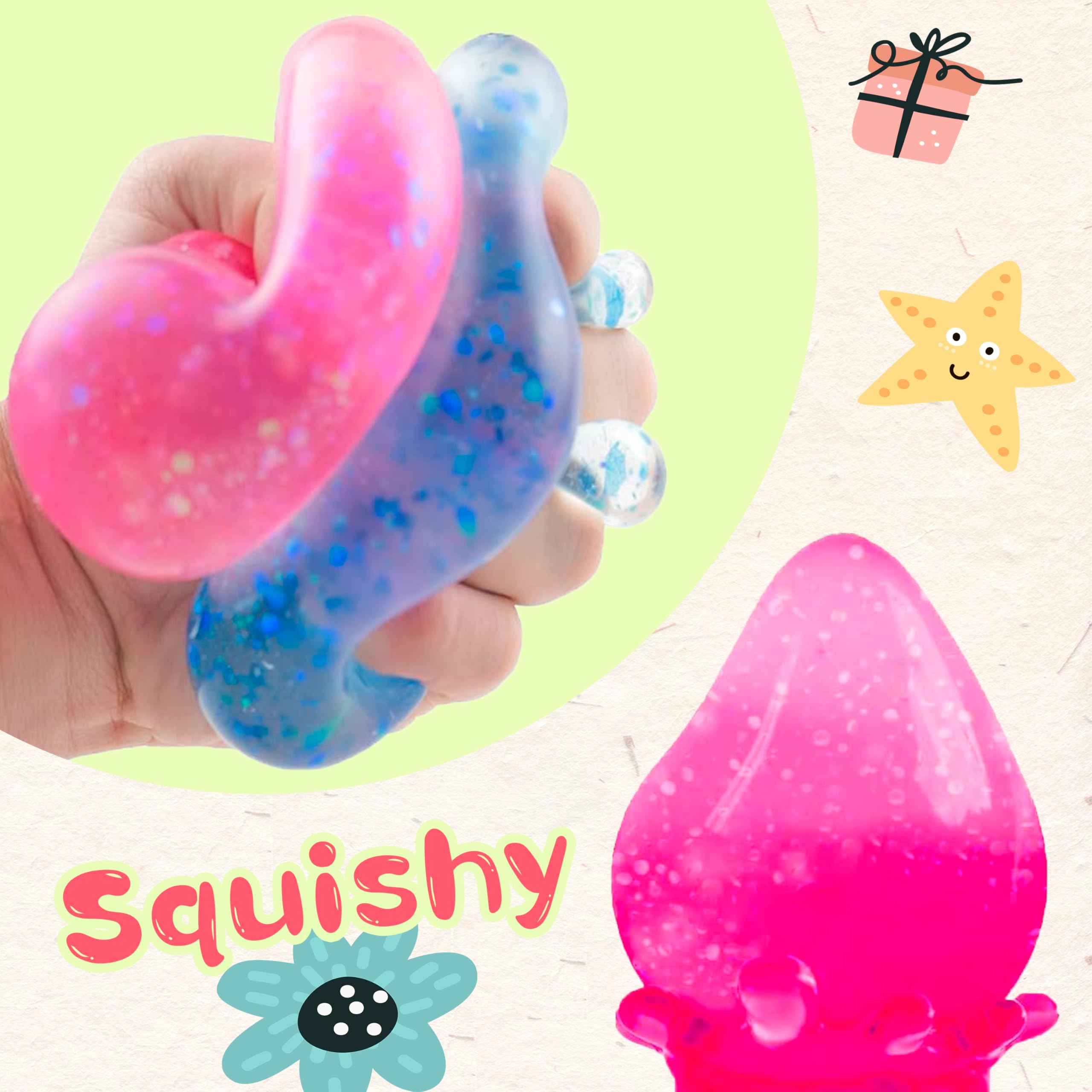 Zuvooi Dream Squishy Drop blue-pink provides gentle resilience for repeated squeezing.