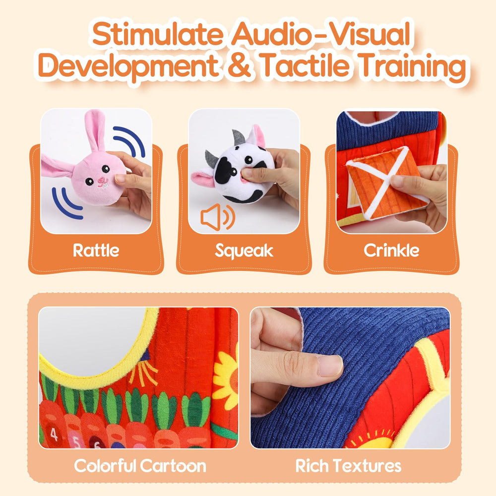 ZXHWTG peek-a-boo mirror encourages visual tracking during tummy time.