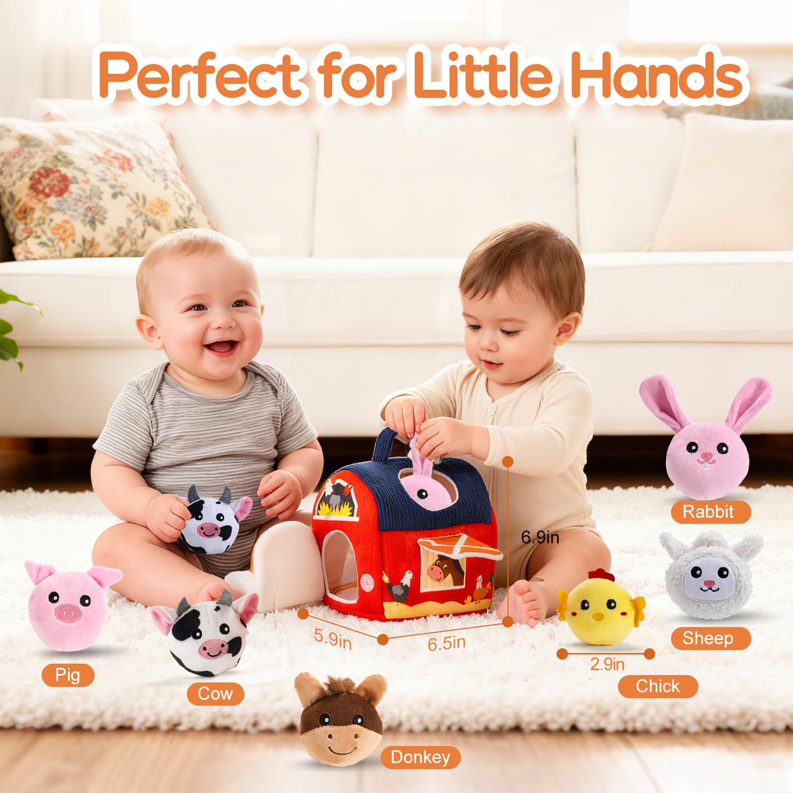 ZXHWTG rattle, crinkle, and squeak sounds promote auditory exploration.