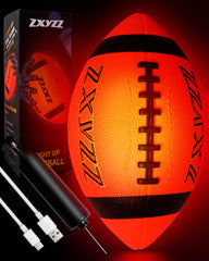 Zxyzz Glow Football glowing at night for vibrant backyard play