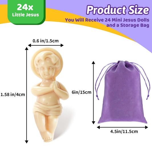 ZYFLSQ baby Jesus figures with gift bag for easy party gifting.