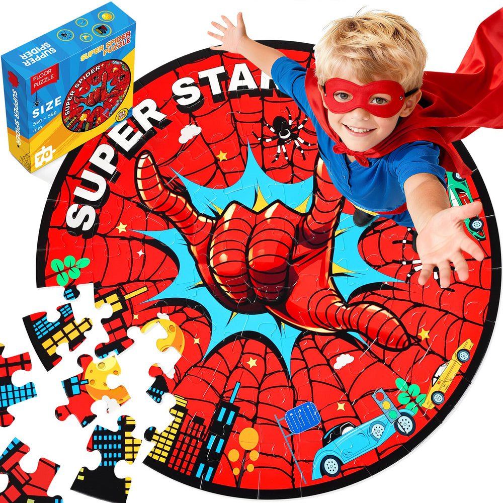 ZYGIG Spider Web Puzzle: 70 large pieces for easy handling and family play.